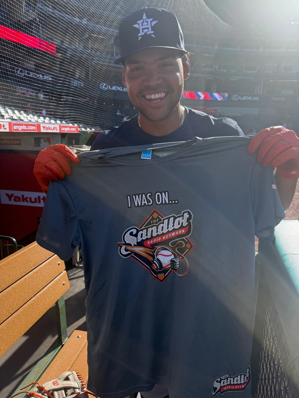 Astros Player in Sandlot Gear