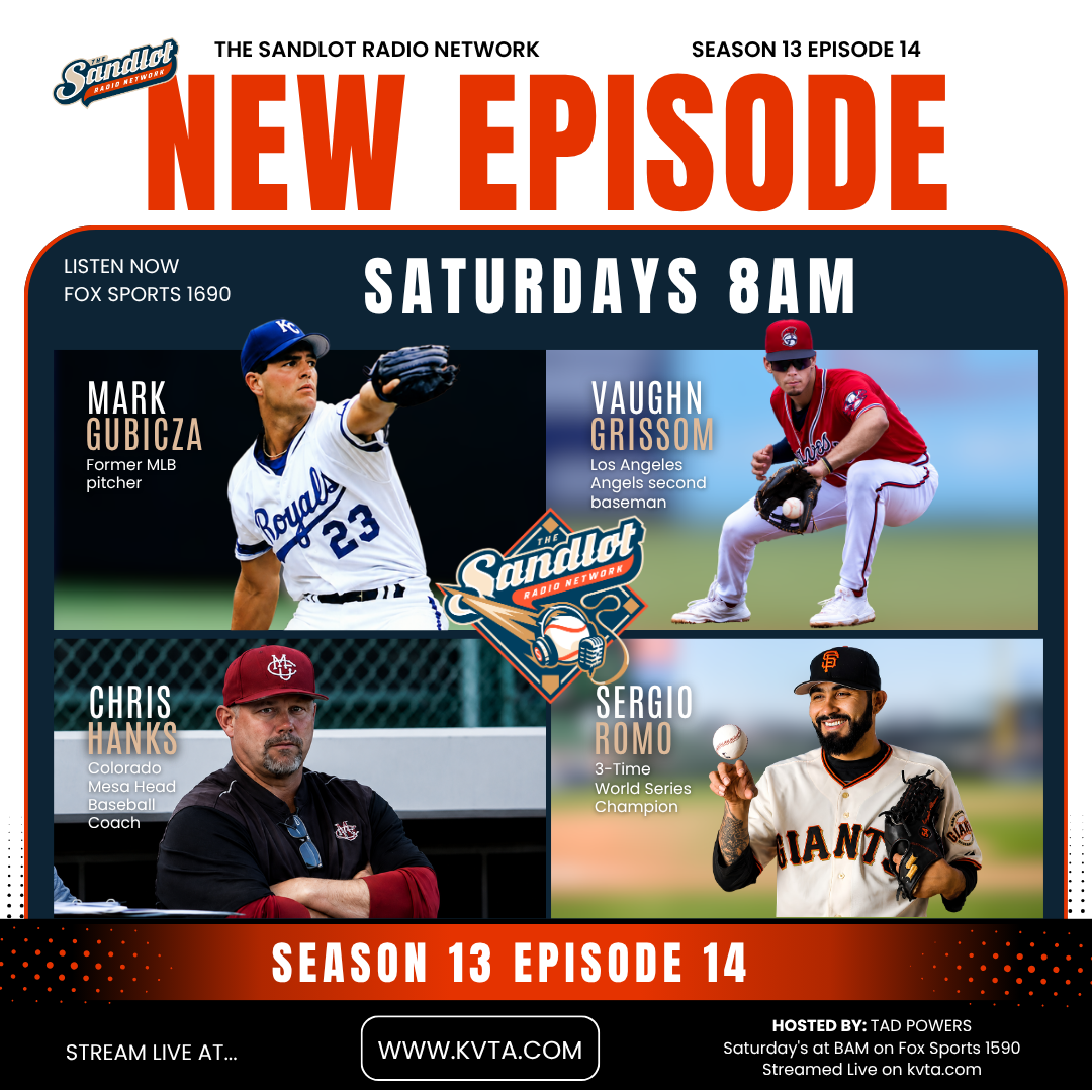 This week on the Sandlot Radio Network — Season 13 Episode 14 featuring Mark Gubicza, Vaughn Grissom, Chris Hanks and Sergio Romo.