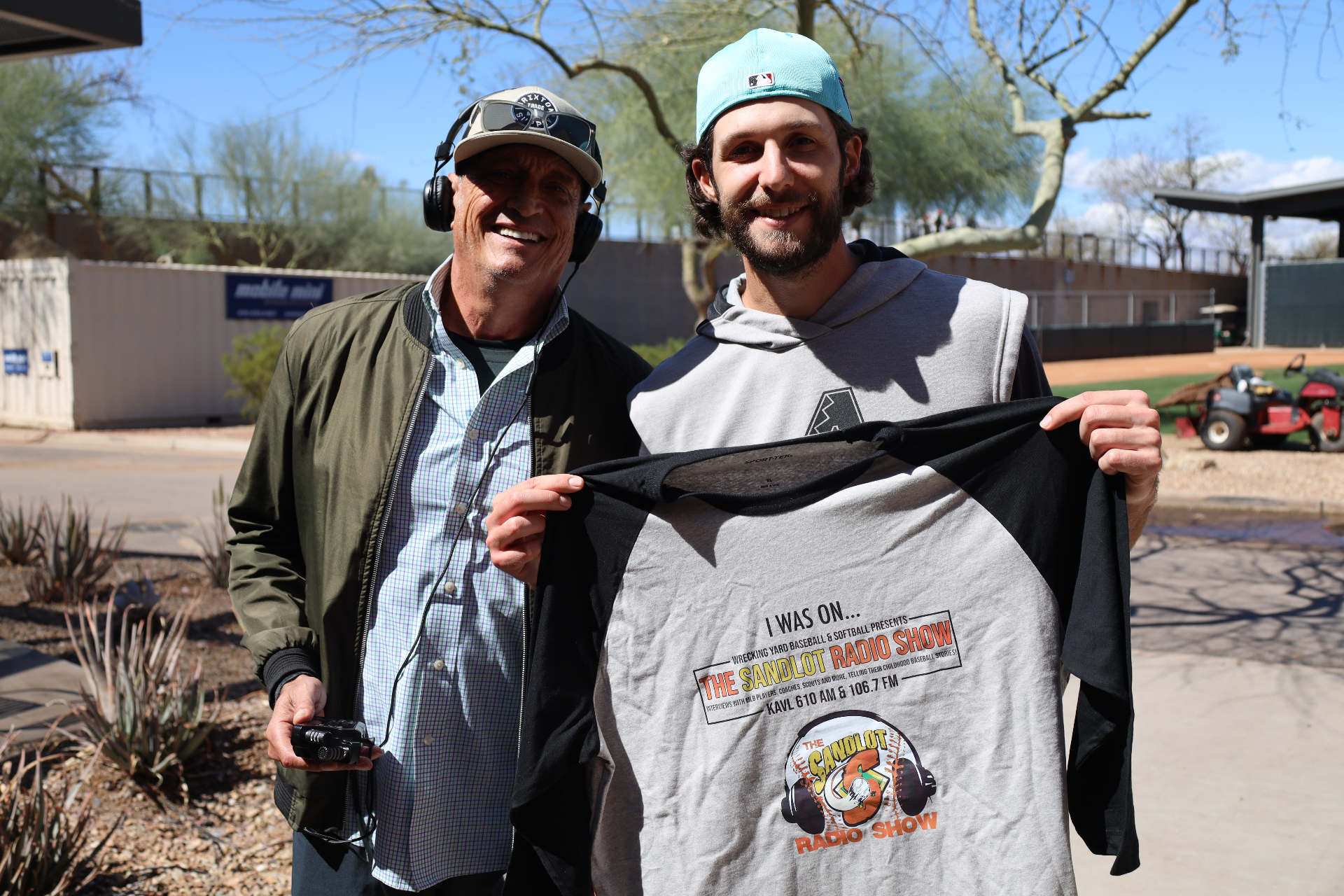 D-Backs Ace Zac Gallen with Sandlot Radio Show shirt