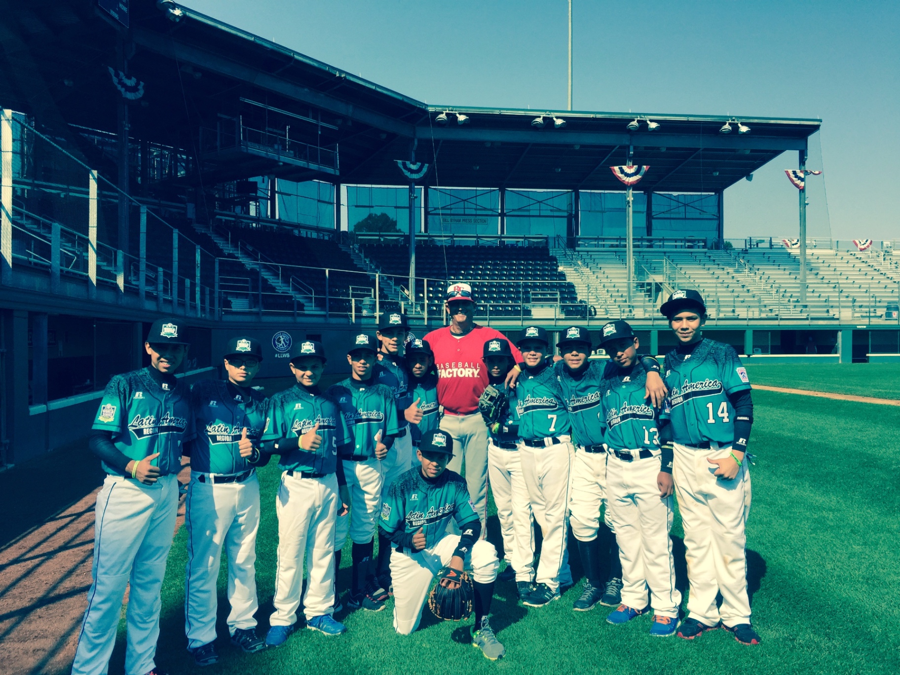 With the Latin America team at LLWS