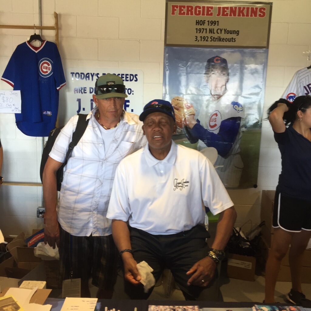 Sandlot at AZ Spring Training with HOF Cub Ferguson Jenkins "Fergie"
